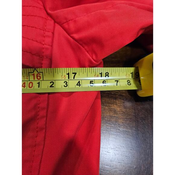 THEORY WOMEN Red Orange Peacoat Double Breasted Lightweight Jacket Size S - Picture 6 of 10